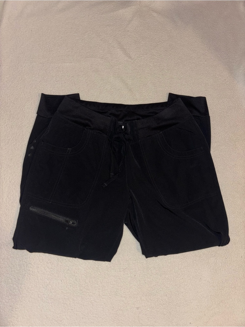 HeartSoul Black Drawstring Utility petite Joggers